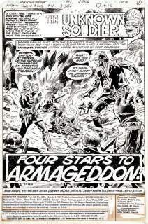 Dick Ayers, Gerry Talaoc - Unknown Soldier #225 P 1-9 (Great 1978 Art with Semi Splashes & Great Battle!)