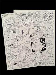 Dossi, Sandro - 2 Original page - Wile E. Coyote and Road Runner | Catawiki