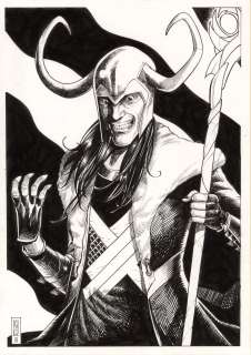 M.K. Perker - Loki Illustration Page Illustration