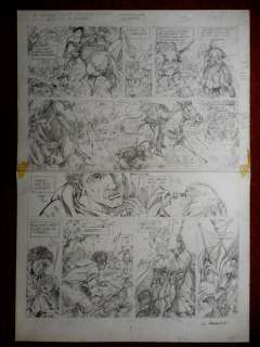 Verhaeghe, Christiaan | original page (.12) in pencil  - Kronieken der guldensporenslag 1  - (1994) | Catawiki