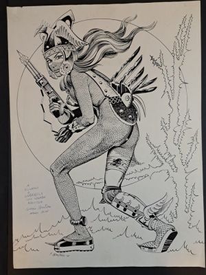 Montorio, Giorgio - 1 Original drawing - Amazzoni - 1976 | Catawiki
