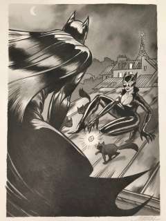 Jacamon, Luc - 1 Original drawing - Batman, Catwoman - sur les toits de Paris - 2023 | Catawiki