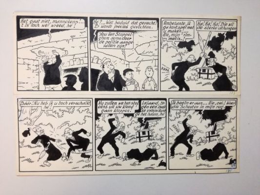 De Moor, Bob - 1 Original page - Snoe en Snolleke - De Schat Van Baekelandt - 1952 | Catawiki