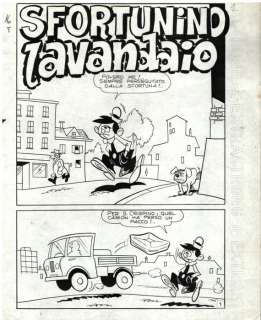 Colantuoni, Tiberio - 16 Original page - Tiramolla #18 - "Sfortunino lavandaio" - Storia originale completa - 1967 | Catawiki