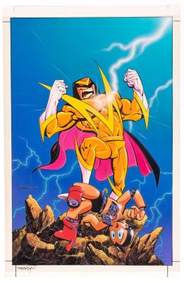 Lot 193 - KEN STEACY ORIGINAL ASTRO BOY #13 COMIC BOOK COVER ORIGINAL ART. | Hake’s