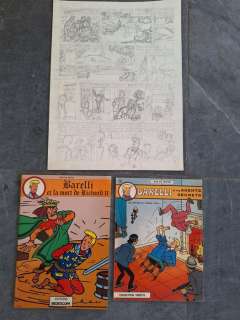 De Moor, Bob - Original preliminary drawing - Barelli - Originele potloodpagina + 2 albums | Catawiki