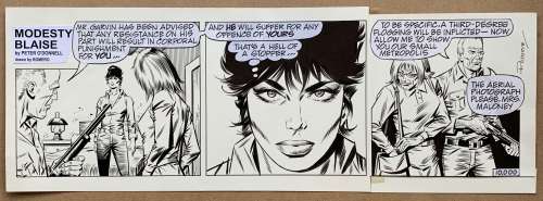 MODESTY BLAISE (2000) - ORIGINAL ARTWORK by ROMERO, Enrique Badia - This is the original art used | Excalibur Auctions