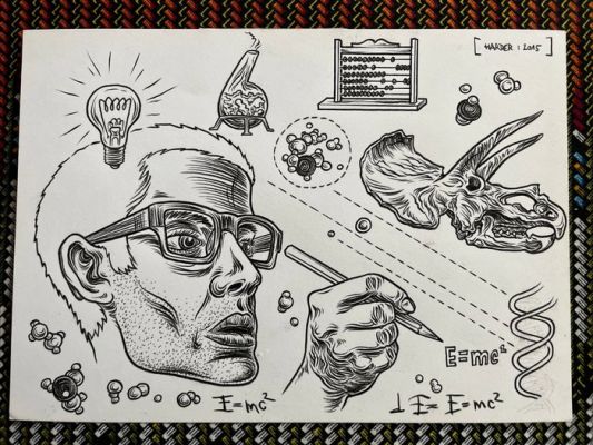 Harder, Jens - 1 Original drawing - E = mc2 - 2015
