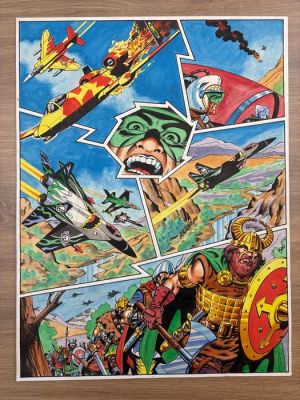 Anonyme - 1 Original colour page - Ring Raiders - 1989 | Catawiki