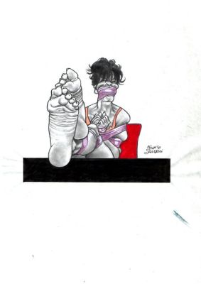 Saudelli, Franco - 1 Original colour page - Bondage - "Femmine alla corda..." - 1990 | Catawiki