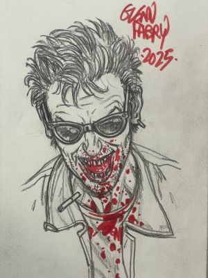 Glenn Fabry - 1 Original colour drawing - Preacher - Cassidy pencil + red marker | Catawiki