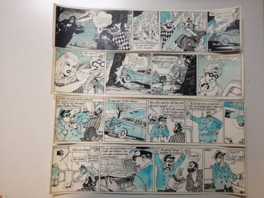 Buth - 4 Original page - Thomas Pips - Het kasteel der schaduwen (stroken 42 tot en met 45) - 1948 | Catawiki