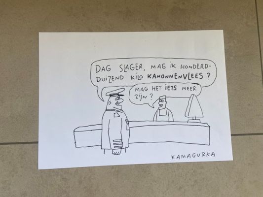 Kamagurka - 1 Original drawing - Kanonnenvlees | Catawiki