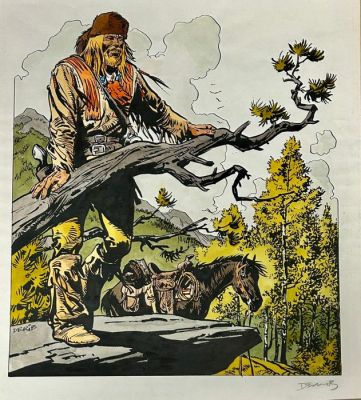 Derib - 1 Mise en couleur originale - Buddy Longway | Catawiki