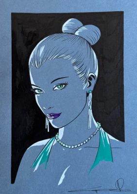 Candita, Giuseppe - 1 Original colour drawing - Diabolik - Eva “ luce notturna “ - 2026 | Catawiki