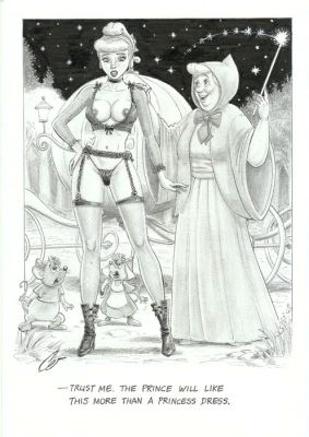 Cera - 1 Original drawing - sexy girl - Cinderella - special dress | Catawiki