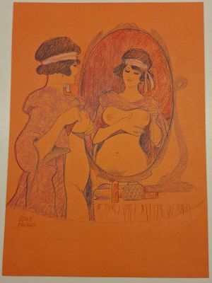 Leone Frollo - 1 Original drawing - Originele illustratie - ’Riflessi’ - 1990 | Catawiki