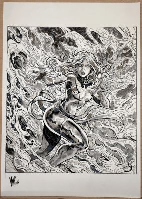 Continue Shopping | JEAN GREY MARVEL SNAP (VINCENZO RICCARDI ORIGINAL ART) | Scott’s Collectables