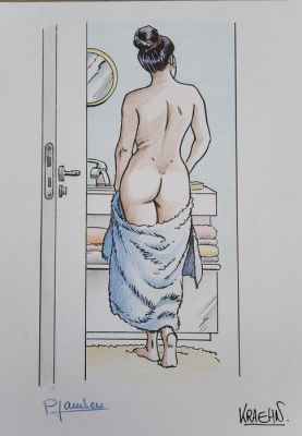 Jean Charles Kraehn - 1 Original colour drawing - Gil Saint André | Catawiki