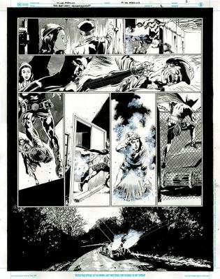The Bat-Man: Second Knight #3 p.05 - Fighting his way out, Bat-Man rides off! | Comic Book Art Gallery