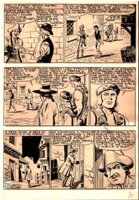 EsseGesse - 1 Original page - il Grande Blek #33 - "la banda del Pipistrello" - 1956 | Catawiki