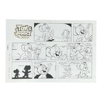 Lot 503 - Tom and Jerry Sunday Comic Strip Original Art by K. Jarvis | misc / divers