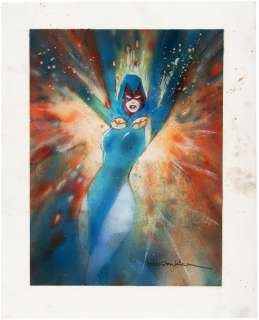 TEEN TITANS’ RAVEN "DC ORIGINS" COLLECTIBLE TRADING CARD GAME ORIGINAL ART BY BILL SIENKIEWICZ. | Hake’s