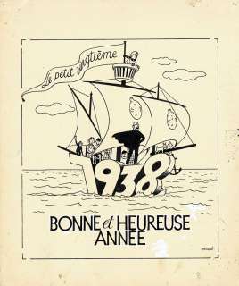 Hergé Georges Remi Dit (1907-1983) | BONNE ET HEUREUSE ANNÉE 1938 | Artcurial