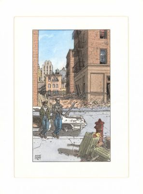 André Juillard | Illustration originale "La Main forte" réalisée en 1991, publiée dans (À Suivre) n°162 | Daniel Maghen