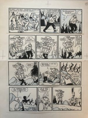 Marc Sleen - 1 Original page - Nero - Het geheim van slappe bizon | Catawiki