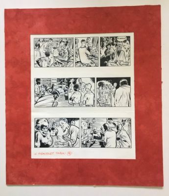 René Follet - 1 Original page - Le bracelet tabou - Planche 18 du bracelet tabou paru dans Caravane - 1960 | Catawiki