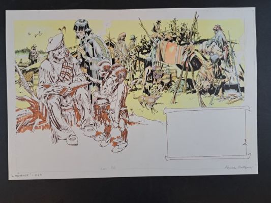 Calegari, Renzo - 1 Original colour drawing - Il Selvaggio Ovest: A Mackenzie | Catawiki
