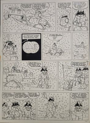 Jean Louis Le Hir - 1 Original page - Cholms et Stetson - Le mystère de l‘Antarctique - 1982
