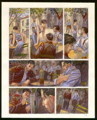 Jean-Pierre Gibrat - Planche originale n° 9 - Quatrième Époque (août-septembre 1936) - Mattéo