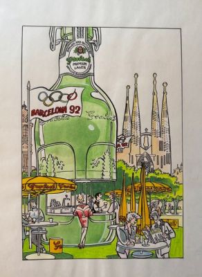 Kuijpers, Henk - 1 Original colour drawing - Franka - Barcelona 92 | Catawiki