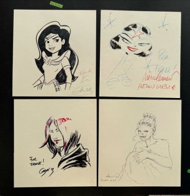 Ferran Rodrigues - Antonio Lapone - Gabor - Anko Dijkman - 4 Original drawing - Wonder Woman (2x) - Isabellae - Woman | Catawiki