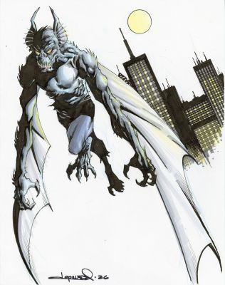 Aaron Lopresti | MAN-BAT color sketch | Aaron Lopresti