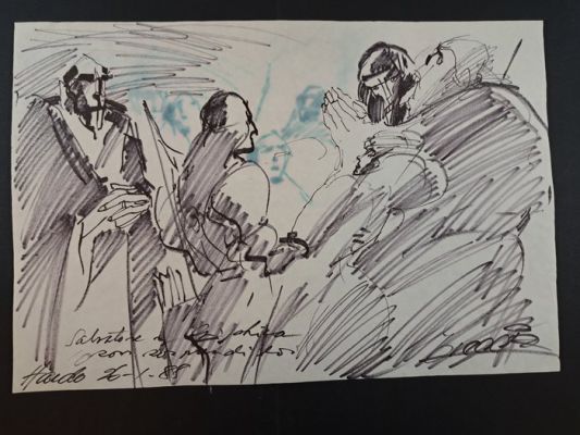 Breccia, Alberto - 1 Original drawing - Il Nome della Rosa: Salvatore | Catawiki