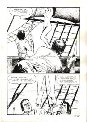 Manara, Milo - 1 Original page - Jolanda De Almaviva #17 - "All’arrembaggio" - 1971 | Catawiki
