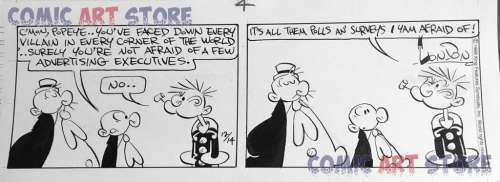 Bobby London | Popeye King Features Syndicate Strip, December 14th 1989 | Comic Art Store