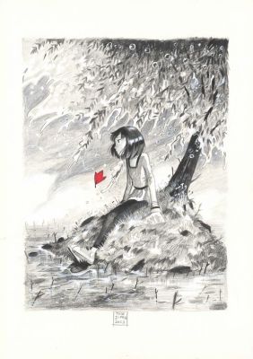 Davide Tosello | Illustration originale - Blue au pays des songes | Daniel Maghen
