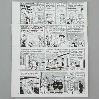 Jozef Van Hove (Pom) (1919-2014) | De Dubbel-koolzure Soda-bom. Originele tekenplaat van de 15de pagina uit het verhaal. Totaal van 4... | Bernaerts
