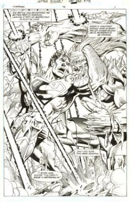 Jurgens, Dan - SUPERMAN #75: THE DEATH OF SUPERMAN PAGE 1 Splash Page | ComicConnect