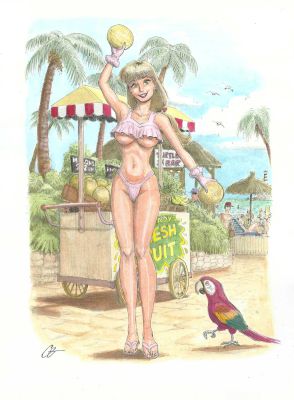 Joaquín Cera | Cera – Original color – Hot summer – Mundo Erótico | Origin Of Comics