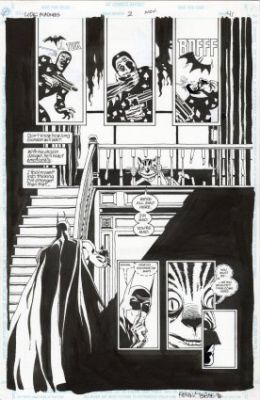 Sale, Tim - BATMAN: MADNESS - LEGENDS OF THE DARK KNIGHT HALLOWEEN SPECIAL (1994) Splash Page | ComicConnect (Buy It Now)