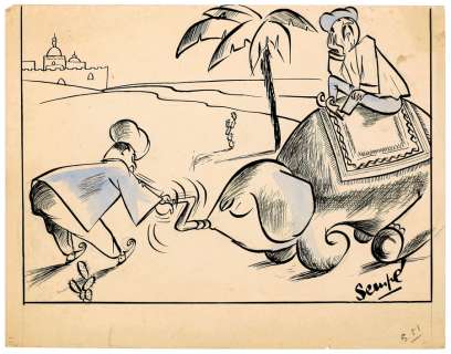 Sempé | Illustration à l’encre de Chine et à… | Millon