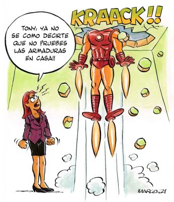Joan C. Marco | Original drawing – Iron Man – Marco | Origin Of Comics