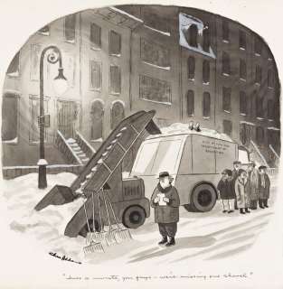 CHARLES ADDAMS (1912-1988) "Just a minute, you guys - we‘re missing one shovel." [NEW YORKER / CARTOONS]