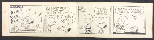 1973 Charles Schulz Peanuts Daily Comic Strip Art | Weiss Auctions