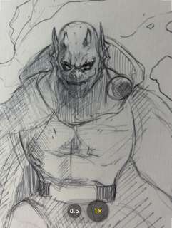 Drew Edward Johnson | 30 minute ballpoint pen sketch 2025: #1 Etrigan The Demon | Drew Edward Johnson